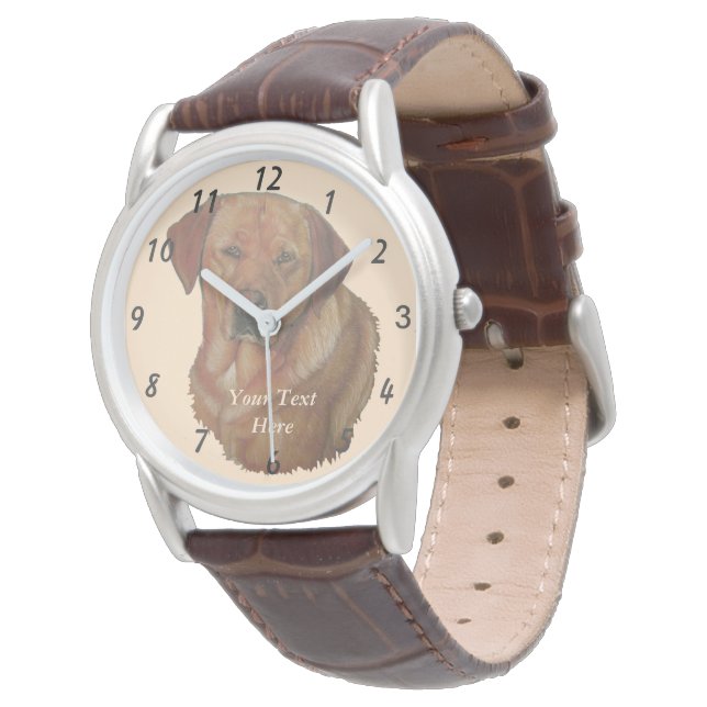 Montre portrait of rarred golden labrador reever doff (Incliné)