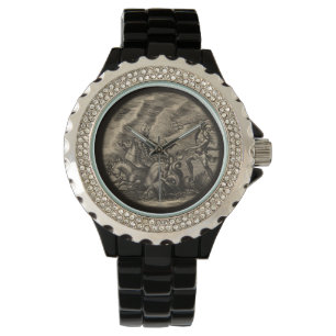 Montre Poseidon et son char conduit d'hippocampe