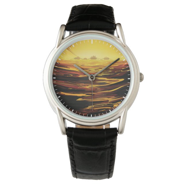 Montre Poster de l'espace rétro - La plus grande lune de  (devant)