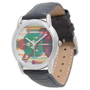 Montre Poster de Voyage Espace Rétro - Système Solaire Gr
