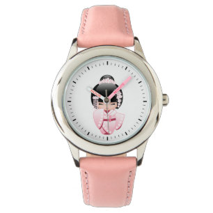 Montre Poupée blanche de Kokeshi de kimono - fille de