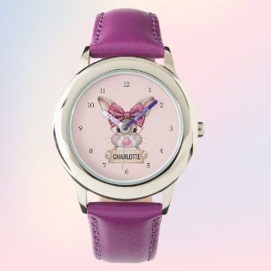 Montre pour enfants lapin mignon personnalisé - No