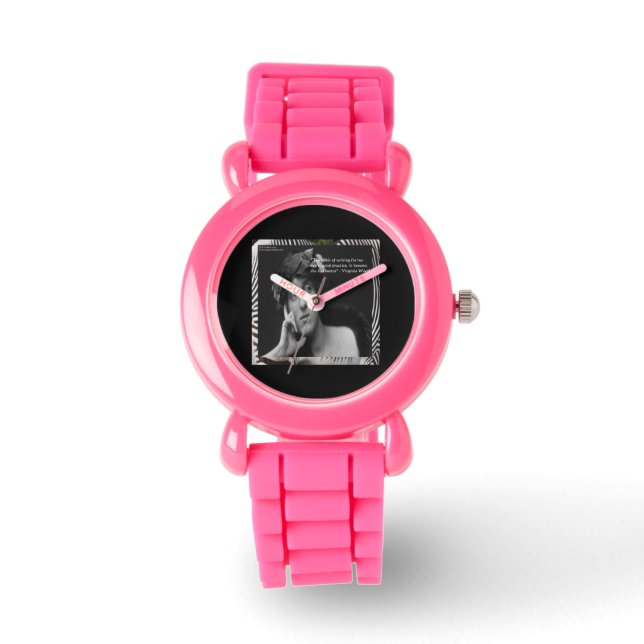 Montre pour femmes citation d'écriture de Virginia (Recto)