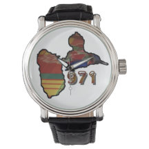 Montre pour Homme avec carte Guadeloupe
