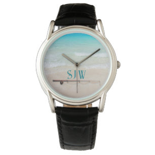 Montre pour hommes monogrammée de pêche en eau sal