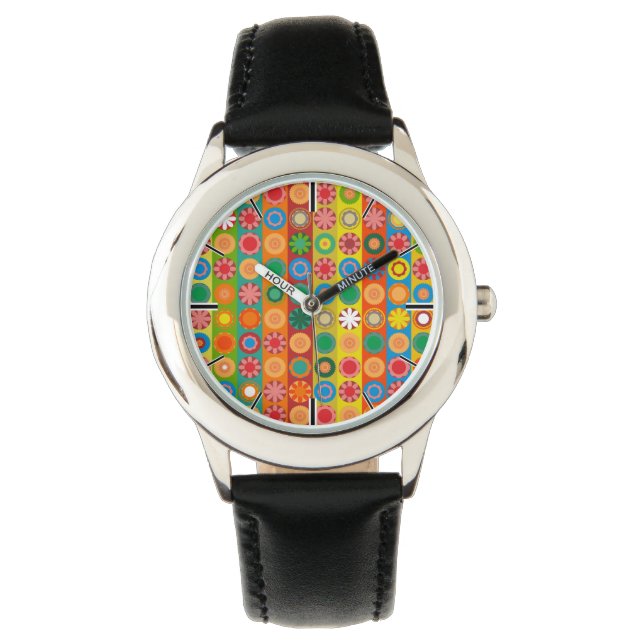 Montre Pouvoir des fleurs en rangées (devant)