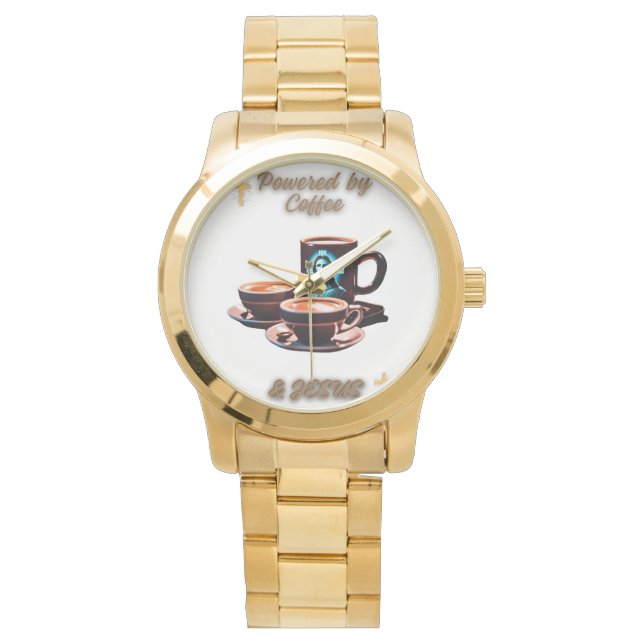 Montre Powered by Jesus & Coffee (devant)