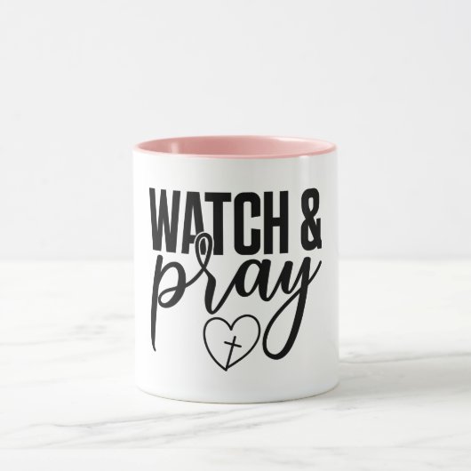 Montre & Pray Wraparound Design Céramique Mug (Centre)