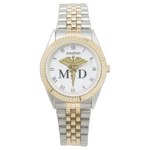 Montre Précieux Médicale Gold Caduceus Médecin Médicale M