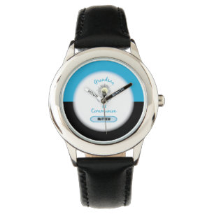 Montre Première communion de petit-fils, tasse bleue