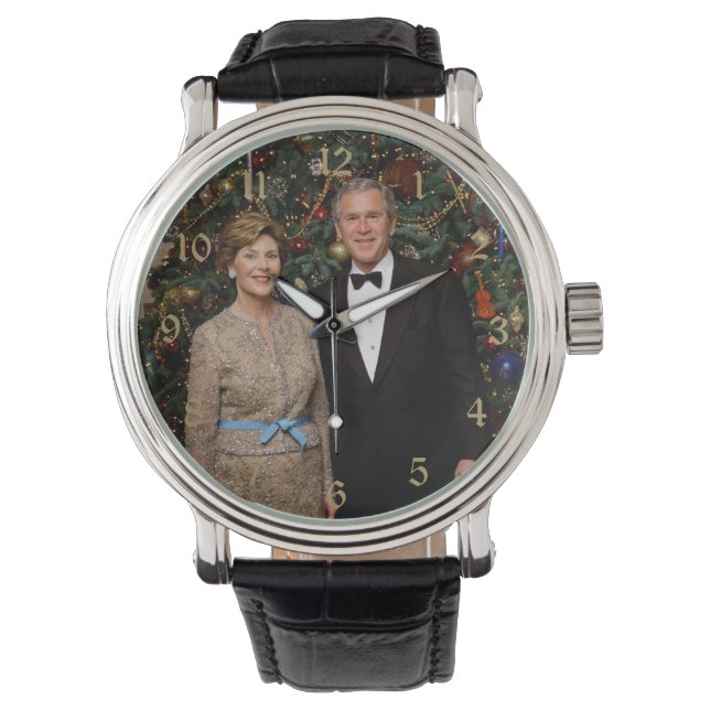Montre Président George Bush, Laura Christmas Maison Blan (devant)