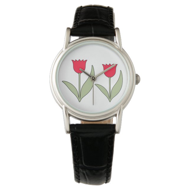 Montre pretty red tulips (devant)