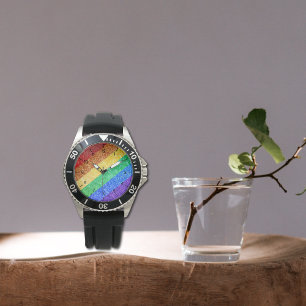 Montre Pride LGBTQA+ arc-en-ciel