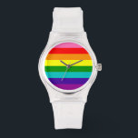Montre Pride Watch<br><div class="desc">L'horloge avec le drapeau Pride de couleur originale. Par la présente,  vous faites preuve d'acceptation et de tolérance pour tous.</div>