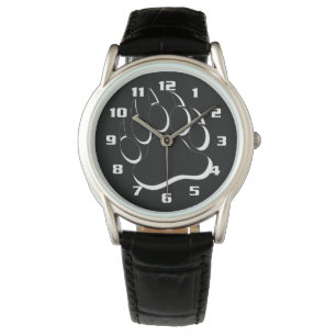 Montre Prière d'ours Noir et blanc Paw d'ours