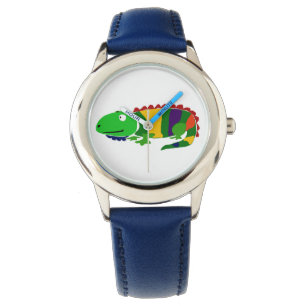 Montre primitive géniale d'iguane d'art