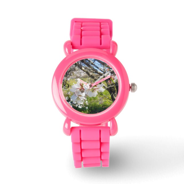 Montre Printemps pur : fleurs blanches sur un arbre (Recto)