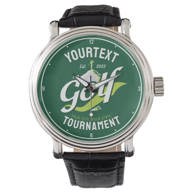 Montre Pro Golfer NAME Golf Trophée Tournoi de golf (devant)