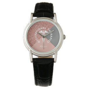 Montre Professionniste Rose diplômé en ergothérapie No