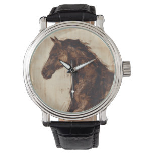 Montre Profil du cheval sauvage Brown