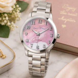 Montre Profitez de Votre Retraite Couleurs Fluides Pastel