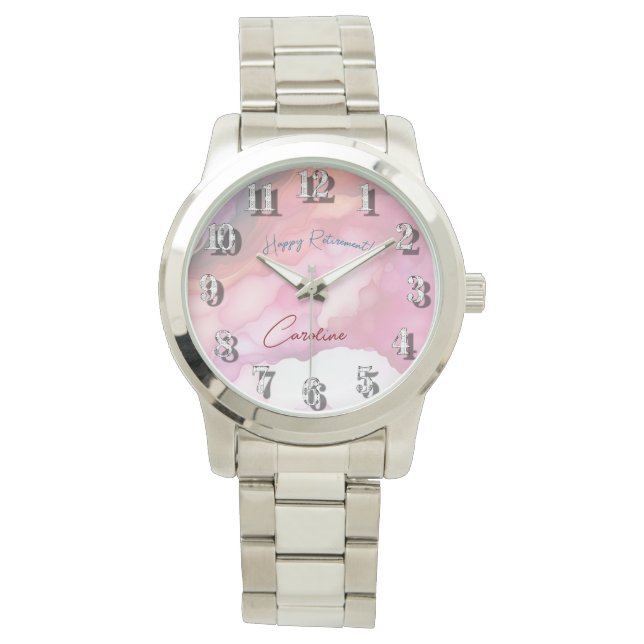 Montre Profitez de votre retraite Pastel couleurs fluides (devant)