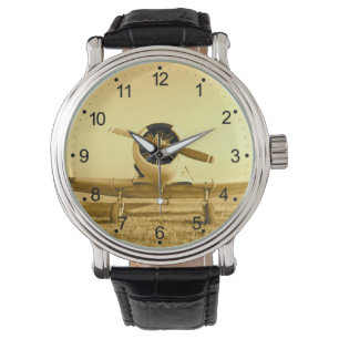 Montre Propulseur jaune doré de l'avion antique