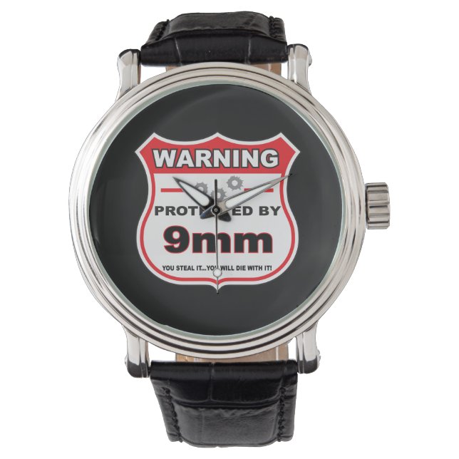 Montre protégé par un bouclier de 9 mm (devant)