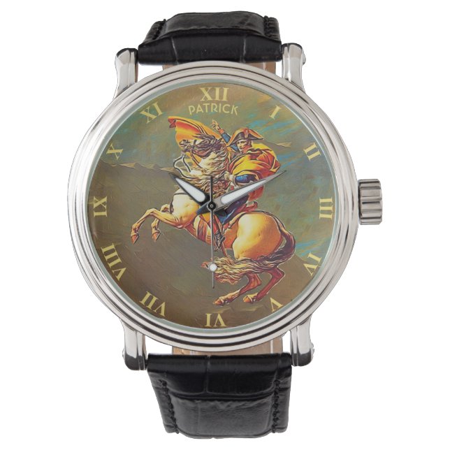 Montre Psychédélique Fractale Célèbre Napoléon Par David (devant)