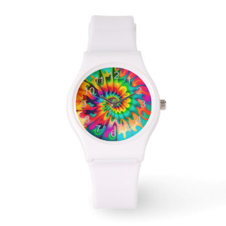 Montre Psychédélique Tie Dye Retro Surreal