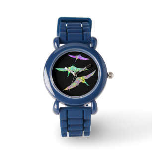 Montre Pterodactyl Dinosaures Psychédélique Art coloré