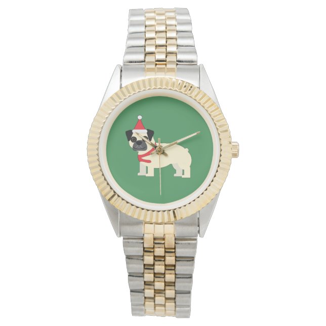 Montre Pug de Noël (devant)