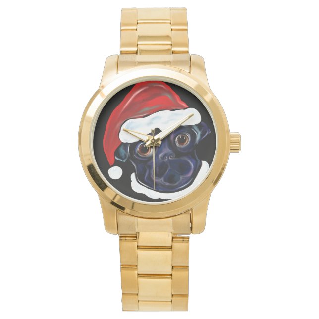MONTRE PUG NOIR (devant)