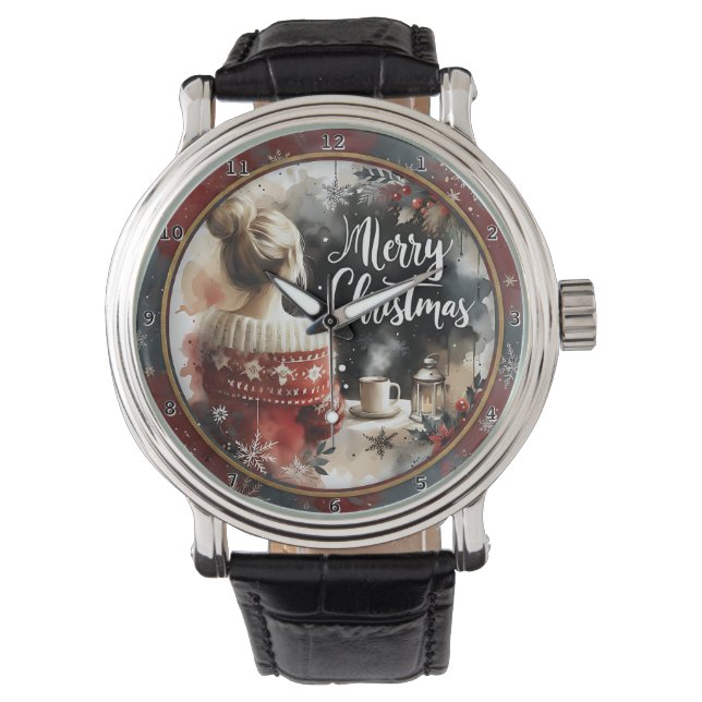 Montre Pull de Noël pour fille confortable (devant)