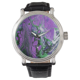 Montre Purple and green abstract paint