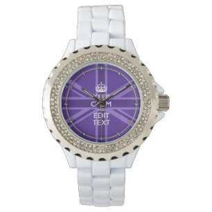 Montre Purple Elegance Gardez Le Calme Votre Texte Union