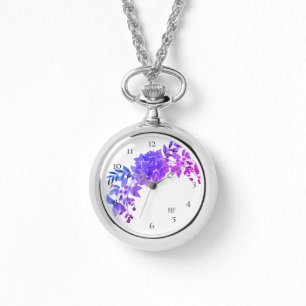 Montre *~* Purple Magenta Blue Hydrangea Floral