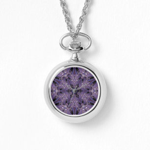 Montre Purple Mandala Géométrique Florale Psychédélique T
