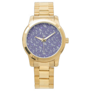Montre Purple Moderne Élégant Populaire Floral