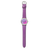 Montre Purple Pink Monogram Glitter Eyelashes (Plat)