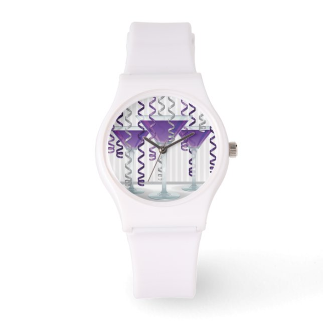 Montre Purple ribbon et cocktail (Recto)