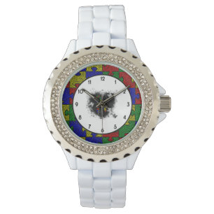 Montre Puzzle Ruban Grunge Heart