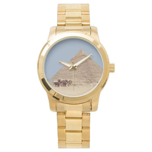 Montre Pyramide de Khafre et une chaîne de chars (devant)