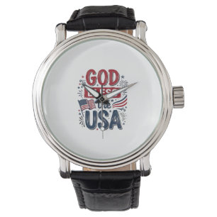 Montre Que Dieu bénisse les États-Unis Vintage Chemise de