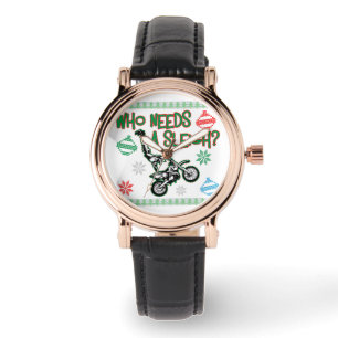 Montre Qui a besoin d'un sleigh Dirtbike Race Chandail de