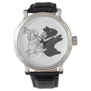 Montre Rabbit Silhouette main