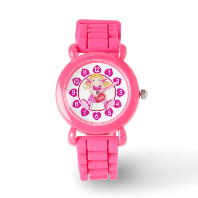 Montre Rag dolly aquarelle whimart filles (Recto)