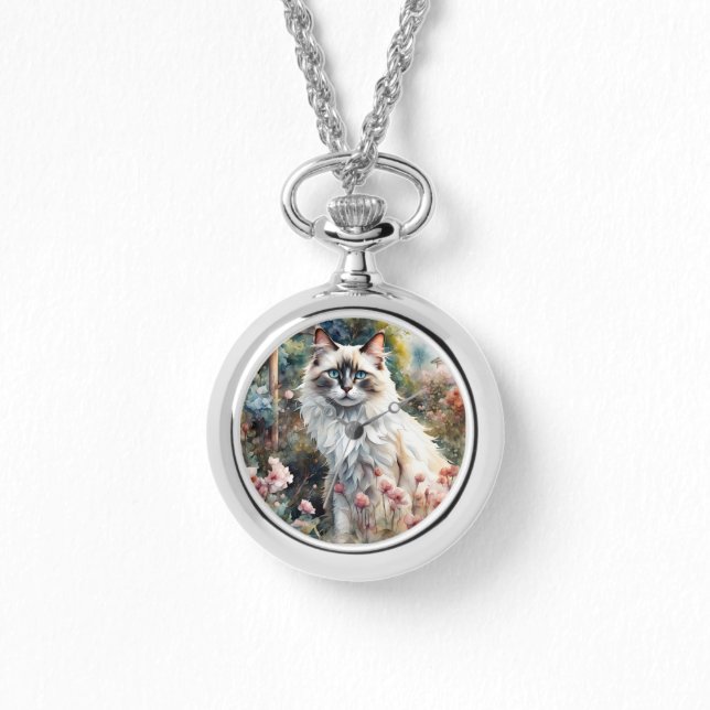 Montre Ragdoll Chat en anglais Garden (Recto)