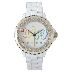 Montre Rainbow LGBTQIA Lesbienne soutien Gay