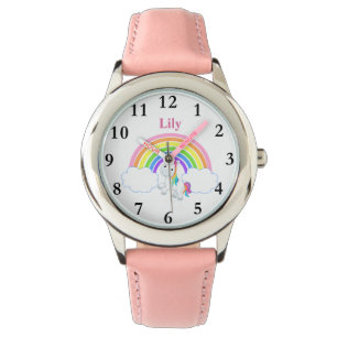Montre Rainbow Unicorn avec nom Girls Watch